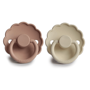 FRIGG 2-Pack Latex Schnuller Daisy Blush/Cream | Schnuller | Beluga Kids