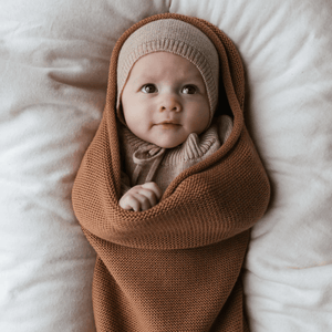 Hvid Cocoon Terracotta | Babydecke | Beluga Kids