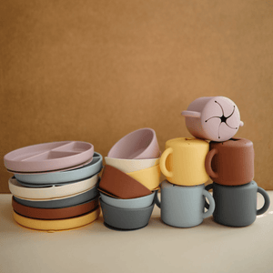 Mushie Stay-put Silikon Schüssel Tradewinds | Kindergeschirr | Beluga Kids