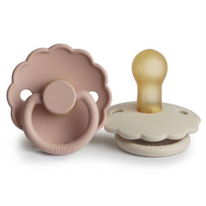FRIGG 2-Pack Latex Schnuller Daisy Blush/Cream | Schnuller | Beluga Kids