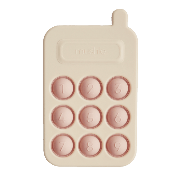 Mushie Phone Druckspielzeug Blush | Lernspielzeug | Beluga Kids