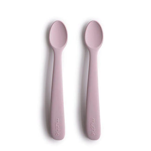 Mushie 2-Pack Silikonlöffel Soft Lilac | Kinderbesteck | Beluga Kids