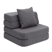 KK Canapé 3 Plis Simple - Bleu Gris w. Gris