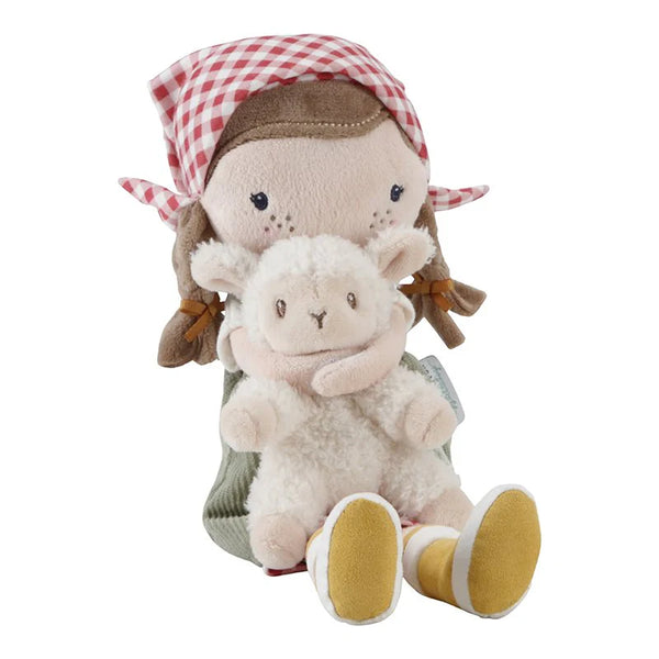 Cuddly doll farmer Rosa with sheep 