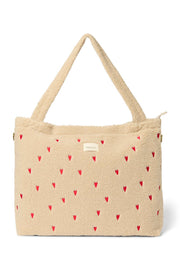 Ecru Heart Teddy Wickeltasche