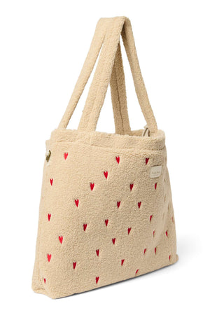 Studio Noos Ecru Heart Teddy Wickeltasche mit Flaschenhalter