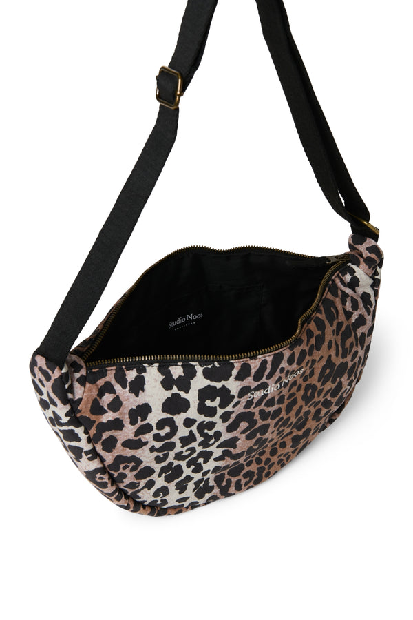 Sac banane en coton doux pour adultes, motif léopard noisette