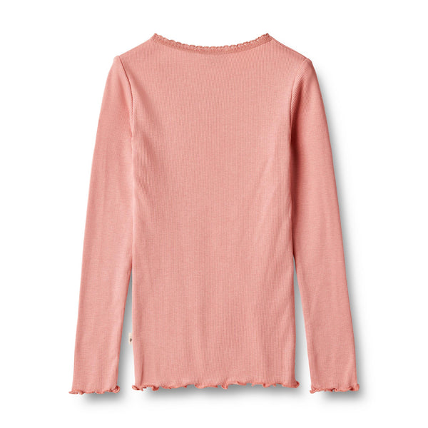 Wheat Main Geripptes Langarm-Shirt Reese Rosette | Shirt | Beluga Kids