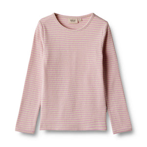 Wheat Main Langarm-Shirt Britt Pink Lilac Stripes | Shirt | Beluga Kids