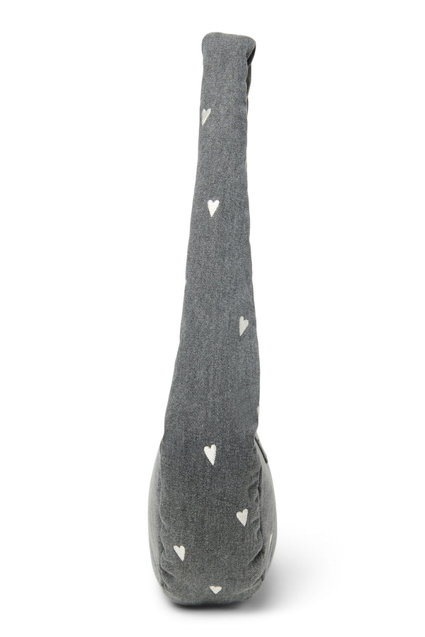 Denim Mini Cross Body Bag Grey Hearts