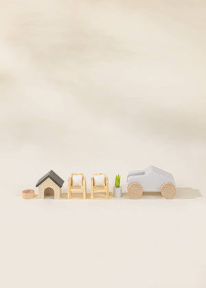 Coco Village Puppenhaus-Hundezwinger aus Buchenholz