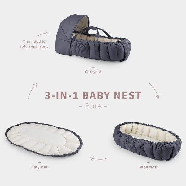 3-in-1 Kapok Bettnestchen Blue