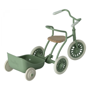 Maileg Dreirad-Anhänger Maus Grün | Puppenhaus-Zubehör | Beluga Kids
