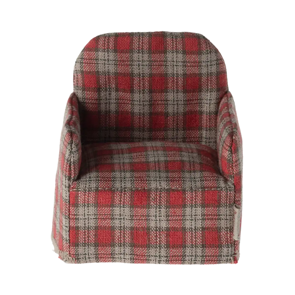 Armchair Mouse Checkered Red