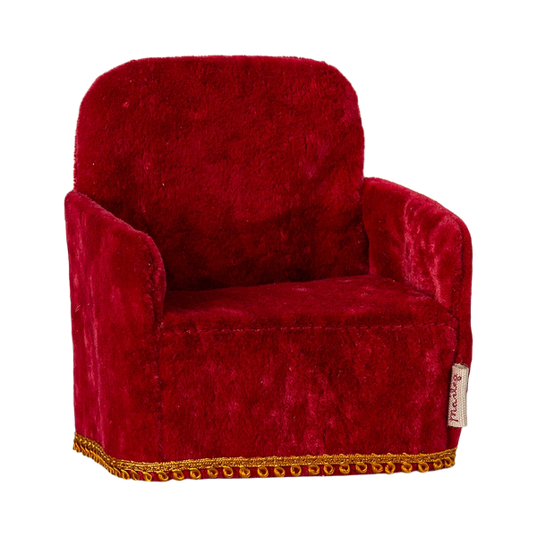 Samt-Sessel Maus Rot