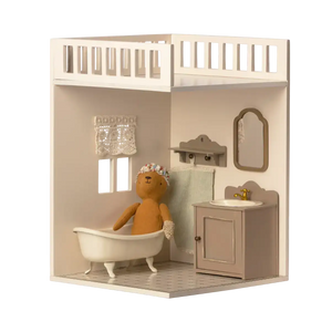 Maileg Badezimmer-Modul mit den beiden kleinen Vorhängen