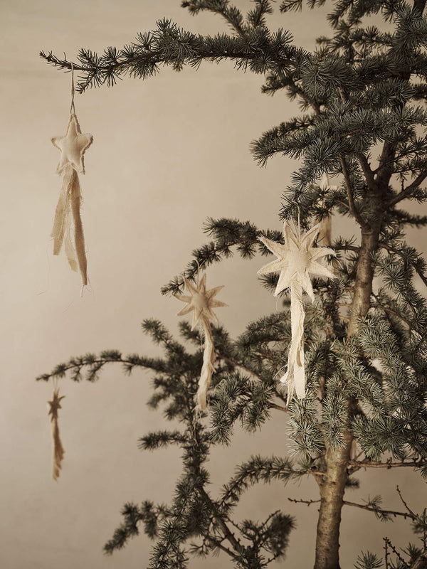 Lot de 4 décorations en forme d'étoile Vela