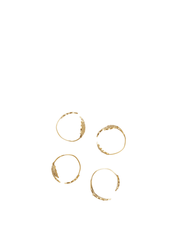 4-Pack Holly Leaf Serviettenringe