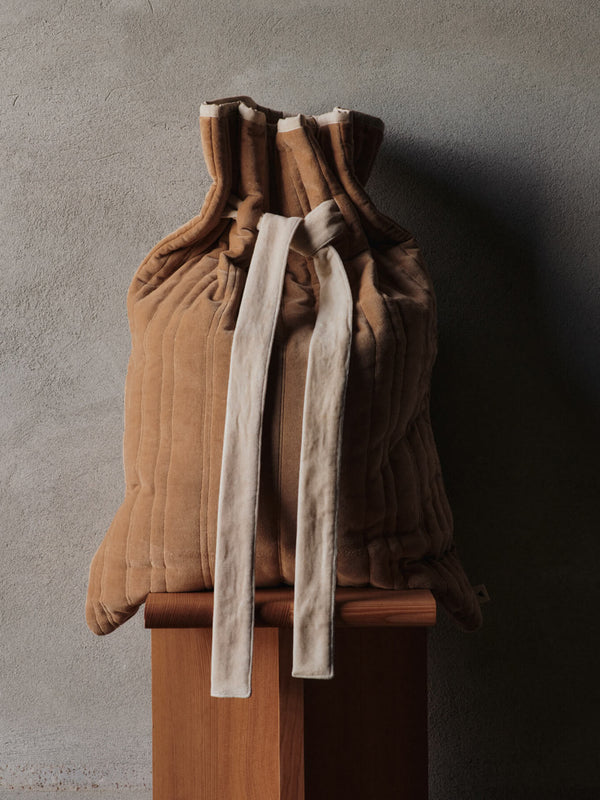 Sac en coton matelassé Vari Velours Beige