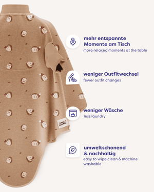 Little Casimir Lätzchen Boo Hedge Hugs mit krempelbaren Ärmeln