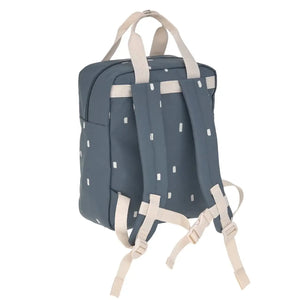 Lässig Kindergartenrucksack Square Dunkelblau – Namensschild