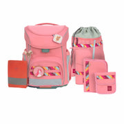 Schulthek Set Slim 7-teilig Unique Pink