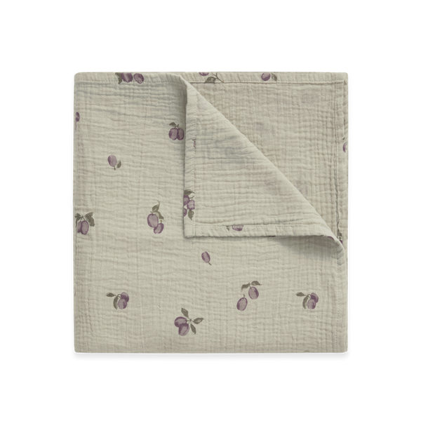 Muslin Swaddle Prune Green