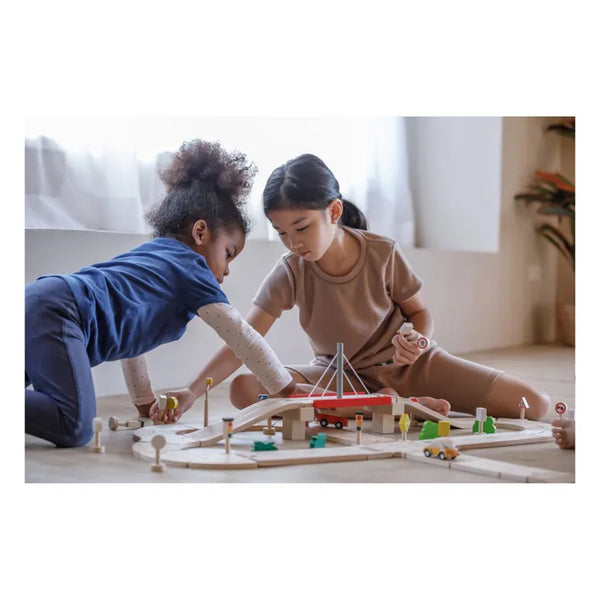 Tramway avec accessoires en bois