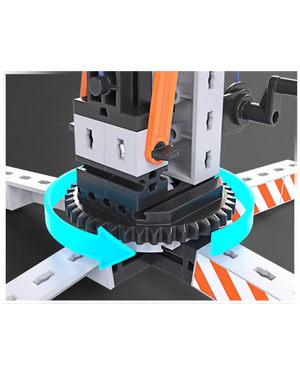 fischertechnik Kran mit drehbarem Ausleger im Spiel