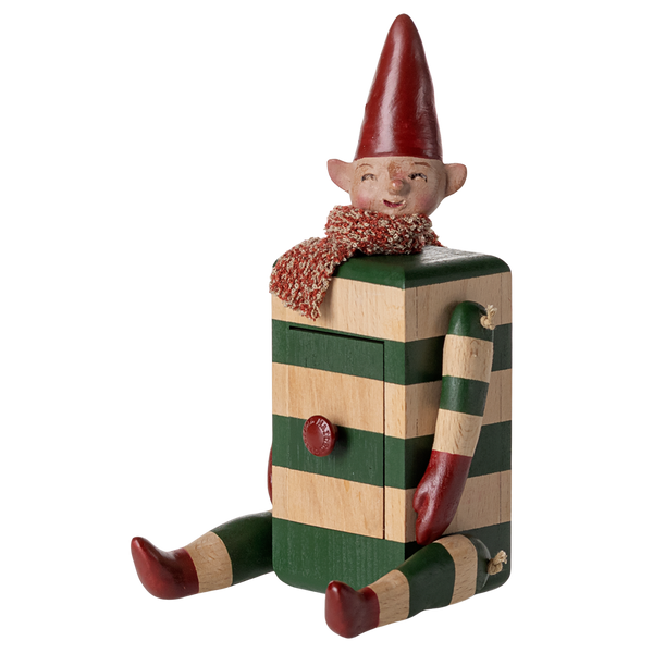 Elf mit Schublade Grün