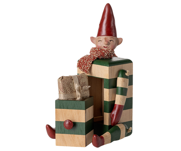 Elf mit Schublade Grün