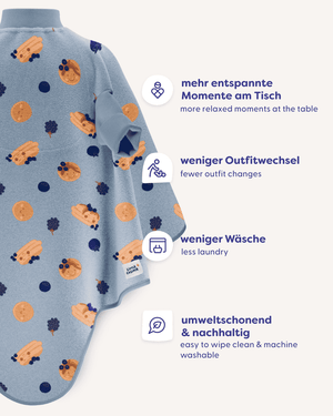 Little Casimir Lätzchen Boo Blueberry Pancake aus Baumwollfrottee