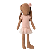 Hase Grösse 1 Schokobraun / Balletkleid & Rock rosa