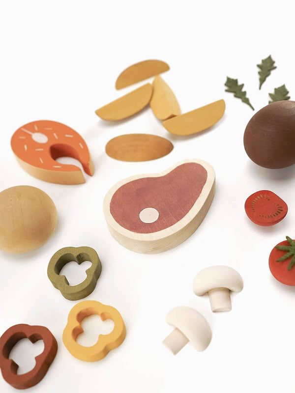 Abendessen Spielzeug-Set aus Holz