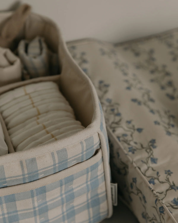 Windelkorb Plaid Sky Blue