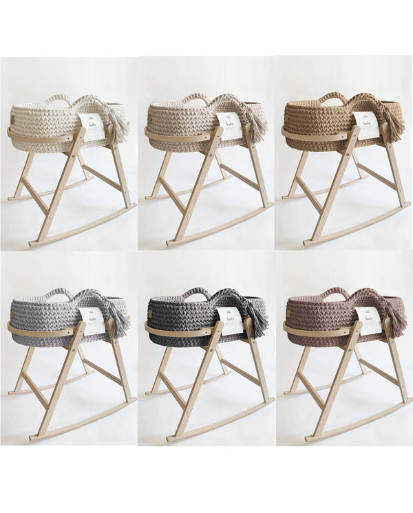 Cradle frame for baby basket natural