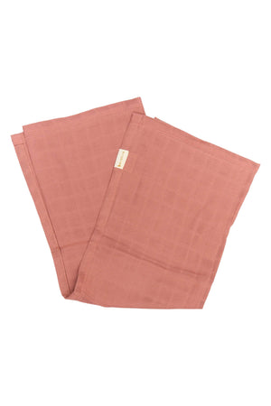 Lot de 4 lingettes en mousseline à motif floral pastel