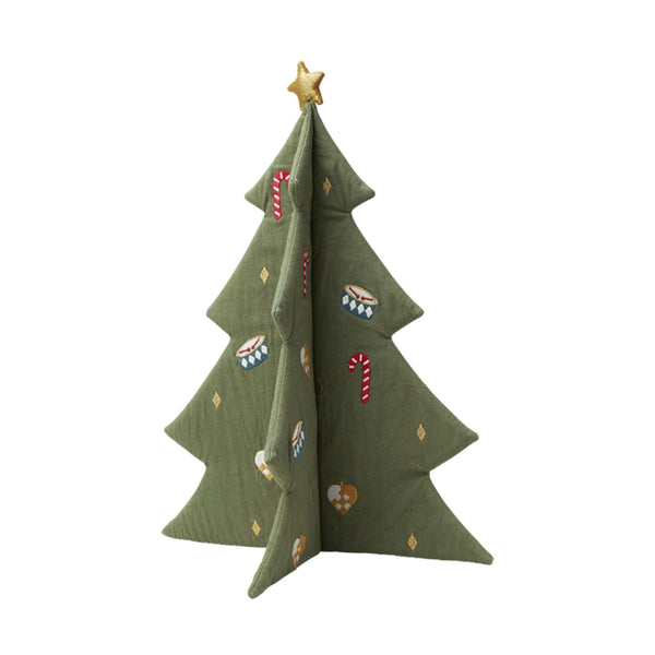 Sapin de Noël brodé vert