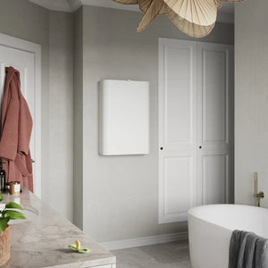 Sebra Wandwickeltisch Classic White eingeklappt an der Wand