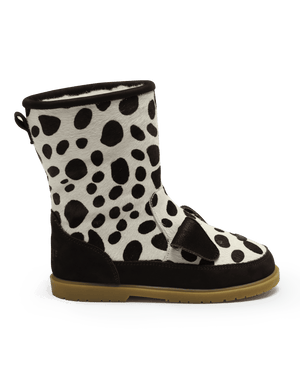 Robuste Gummisohle der Donsje Wadudu Dalmatiner Stiefel