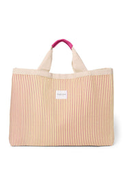 Poplin Striped Strandtasche Butter Yellow