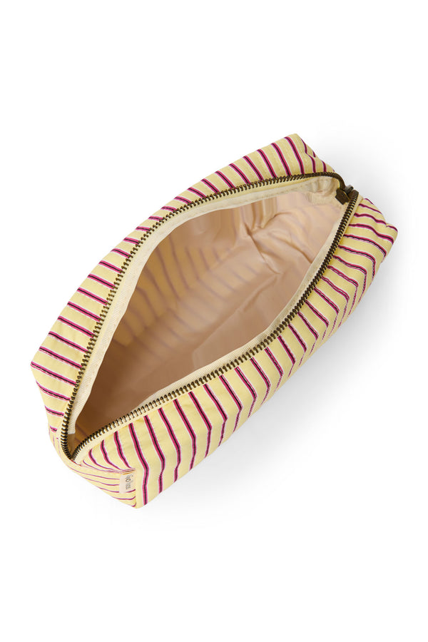 Poplin Striped Necessaire Butter Yellow