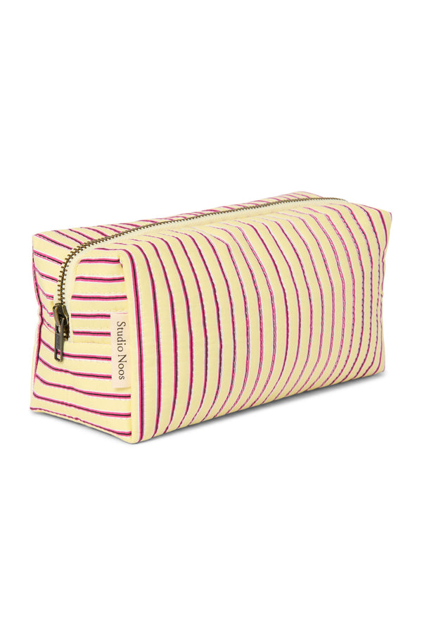 Poplin Striped Necessaire Butter Yellow