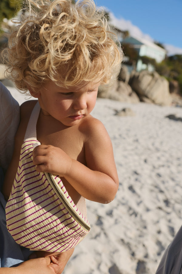Poplin Striped Gürteltasche für Kinder Butter Yellow