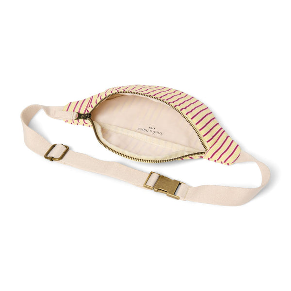 Poplin Striped Gürteltasche für Kinder Butter Yellow