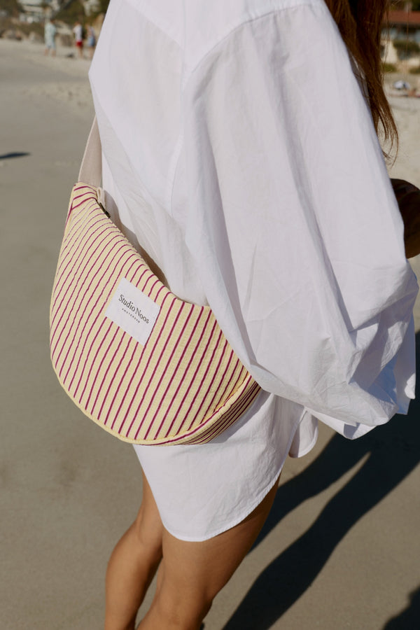 Poplin Striped Gürteltasche für Erwachsene Butter Yellow