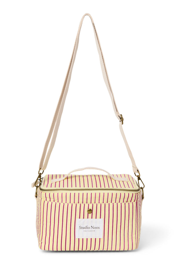 Poplin Striped Kühltasche Butter Yellow