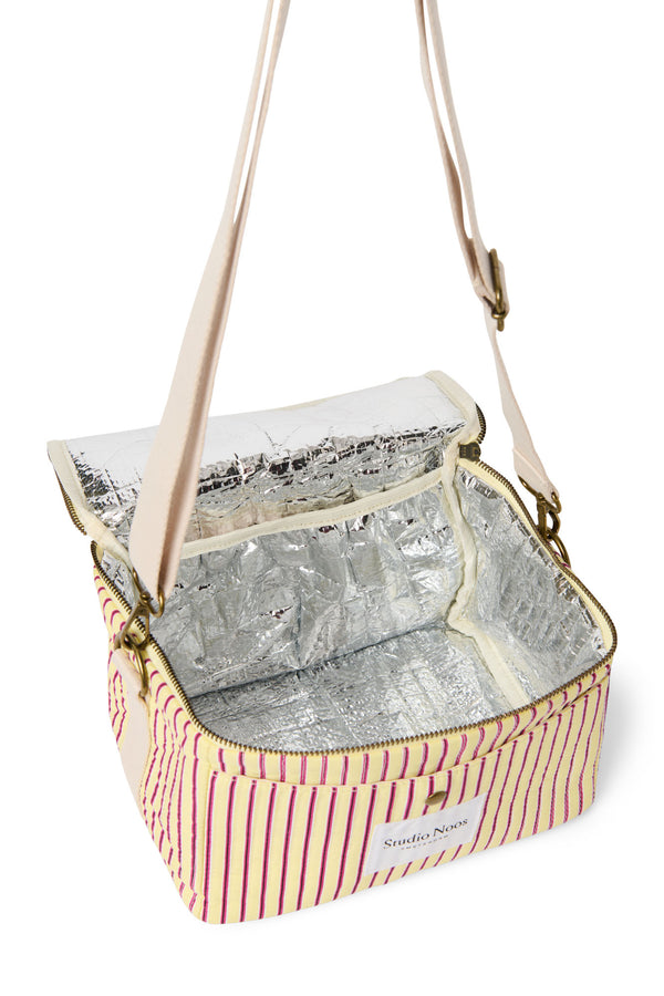Poplin Striped Kühltasche Butter Yellow