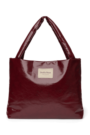 Studio Noos Vegan Leather Mom Bag Burgundy in Weinrot
