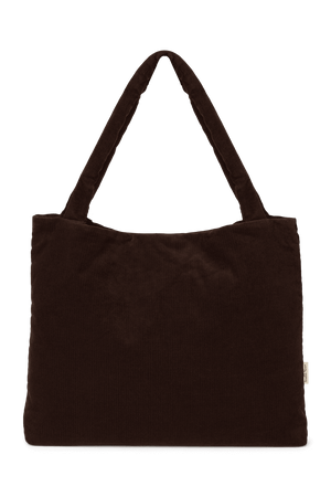 Studio Noos Rib Puffy Mom Bag Dark Brown aus geripptem Puffy-Stoff